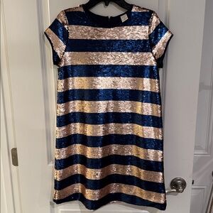 Sparkling Striped Kids Formal Dress